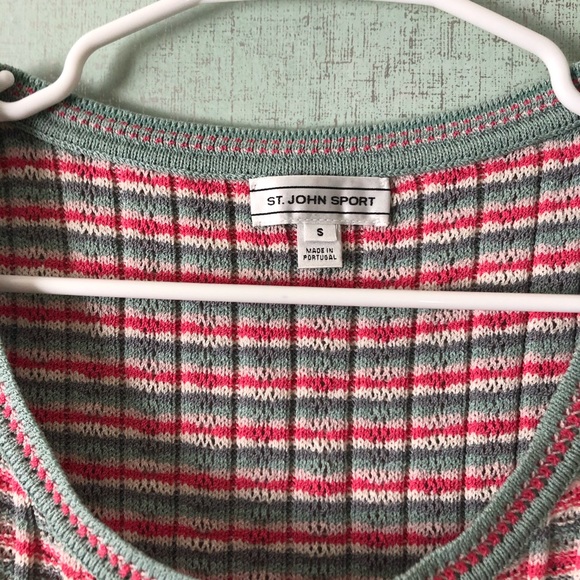 St John Cropped Watermelon Stripe Tank Top - Picture 3 of 5